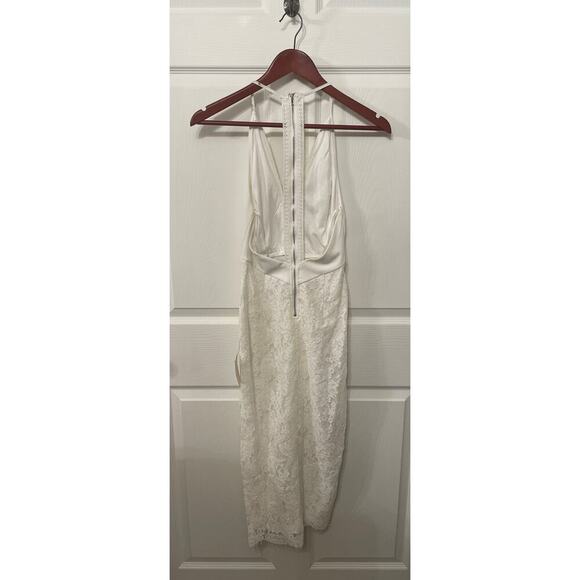 NWT Lulu's Romantic Message White Lace Racerback Sleeveless Midi Dress,XS - Picture 9 of 11